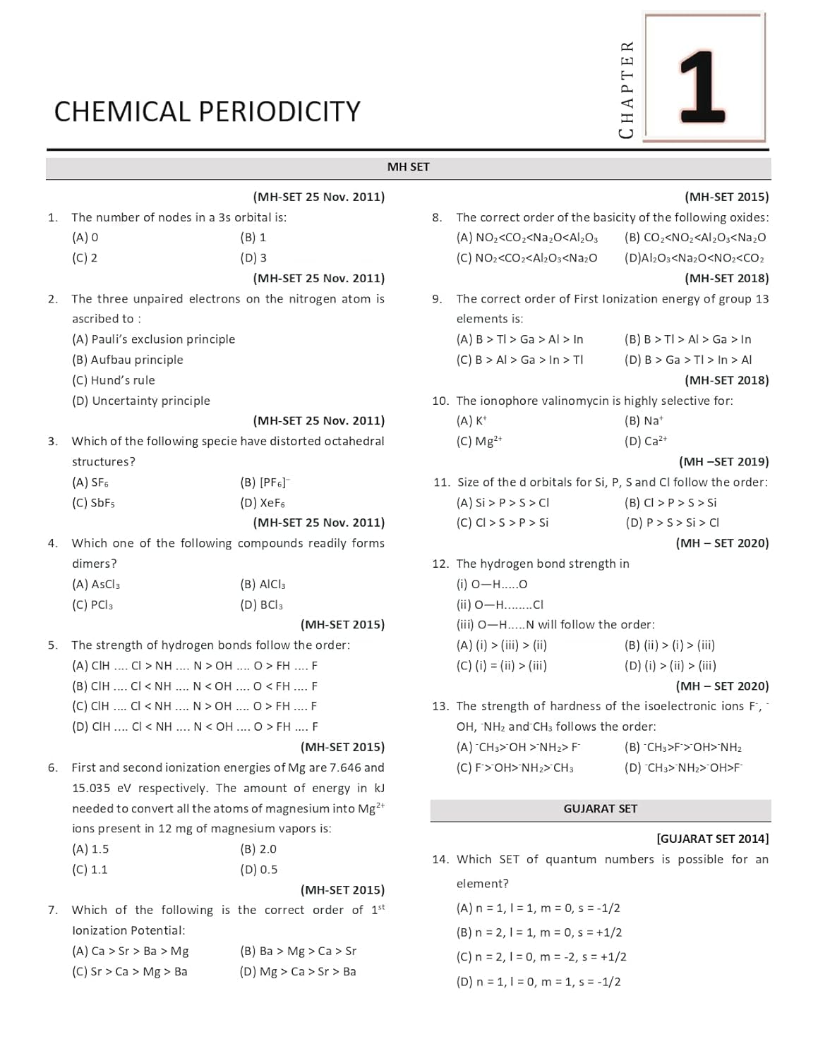 SET Chemistry Organic, Inorganic & Physical Combo Books (Set of 3) - Topicwise sorted Chemical Science Previous Year Questions solved Paper