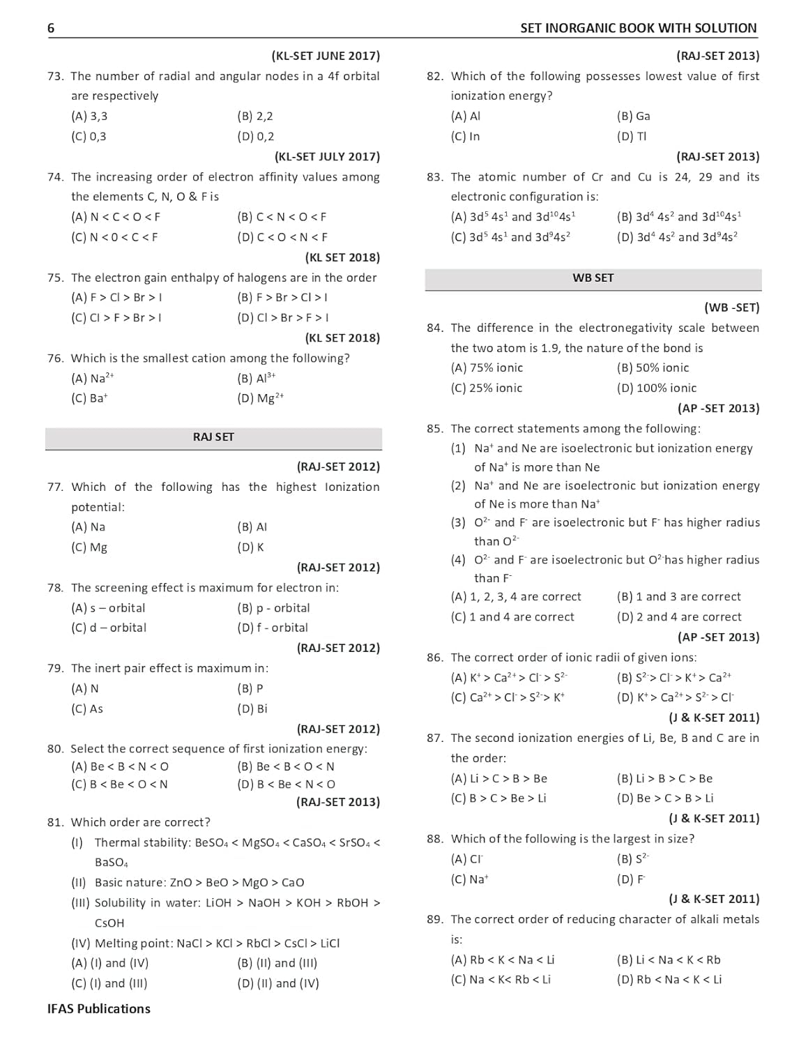 SET Chemistry Organic, Inorganic & Physical Combo Books (Set of 3) - Topicwise sorted Chemical Science Previous Year Questions solved Paper