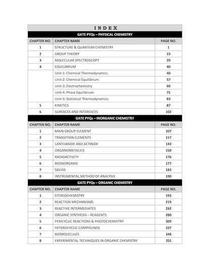 GATE Chemistry PYQ Book 2026 Previous Year Solved Papers 26 Years' (2000 to 2025) Topic Wise Sorted with Detailed Solutions