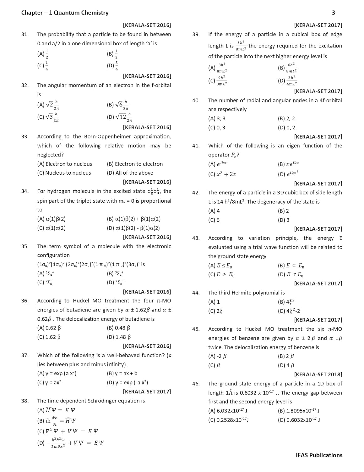 SET Chemistry Organic, Inorganic & Physical Combo Books (Set of 3) - Topicwise sorted Chemical Science Previous Year Questions solved Paper