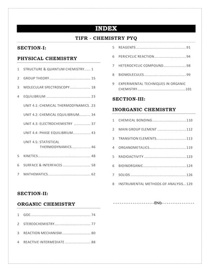 TIFR Chemistry Book Previous Year Questions (PYQ) with Detailed solutions 15 Years From 2010-2024 Topic Wisse Sorted solved papers