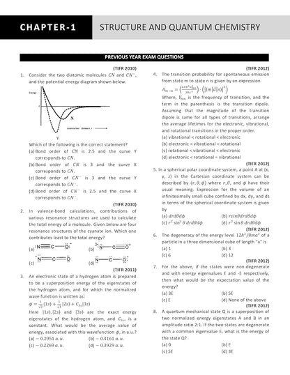TIFR Chemistry Book Previous Year Questions (PYQ) with Detailed solutions 15 Years From 2010-2024 Topic Wisse Sorted solved papers
