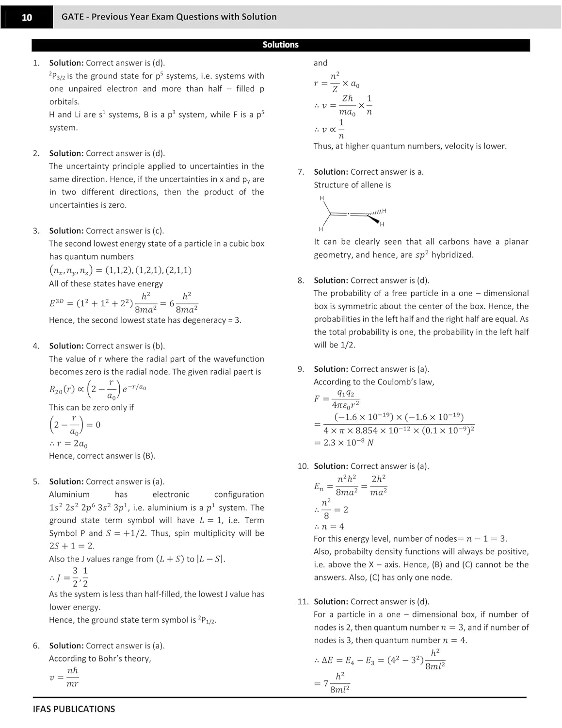 GATE Chemistry PYQ Book 2026 Previous Year Solved Papers 26 Years' (2000 to 2025) Topic Wise Sorted with Detailed Solutions