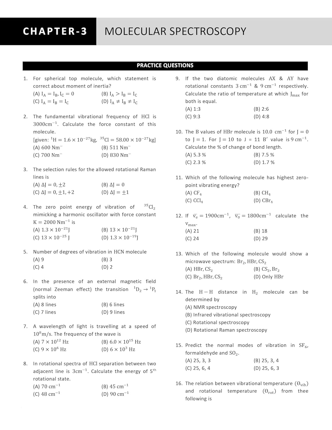 BARC OCES Chemistry Book- Most Probable Practice Questions with Solutions, Topic-Wise Sorted 1000+ Practice questions Solved Papers