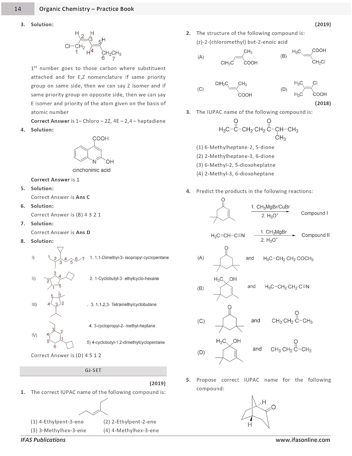 SET Chemistry Organic, Inorganic & Physical Combo Books (Set of 3) - Topicwise sorted Chemical Science Previous Year Questions solved Paper