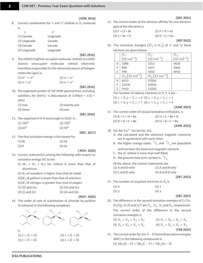 CSIR NET Chemical Science PYQ Book Chemistry Previous Year Questions Papers with Detailed Solutions 15 Years (2011 to June 2025)