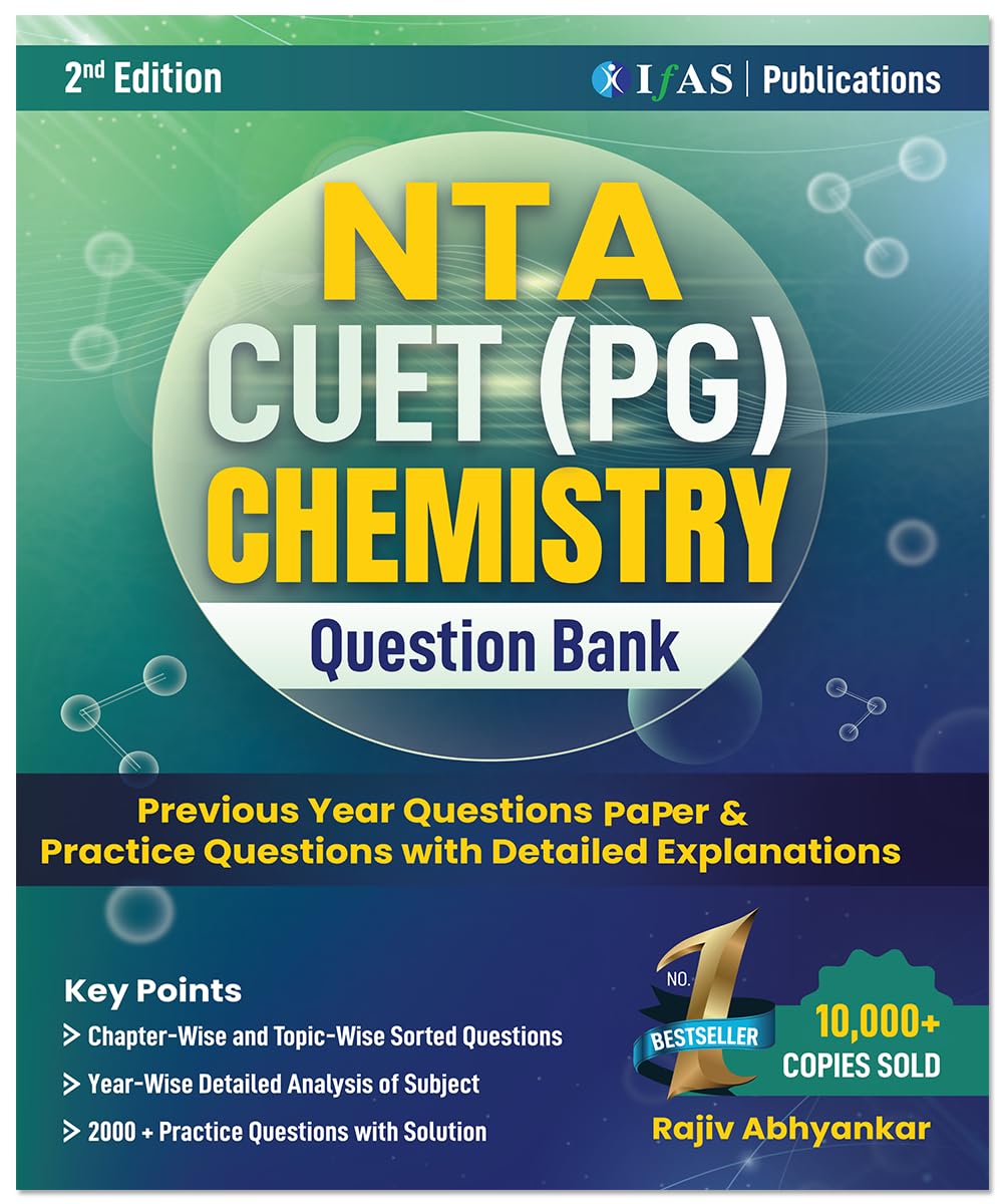 CUET PG Chemistry Book (2022-2023) Previous Year and Practice Questions with Detailed Solutions- Chapter Wise and Topic wise Sorted 2000+ Questions | usefull for all Msc Entrance Exam