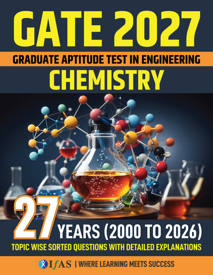 GATE Chemistry PYQ Book 2026 Previous Year Solved Papers 26 Years' (2000 to 2025) Topic Wise Sorted with Detailed Solutions